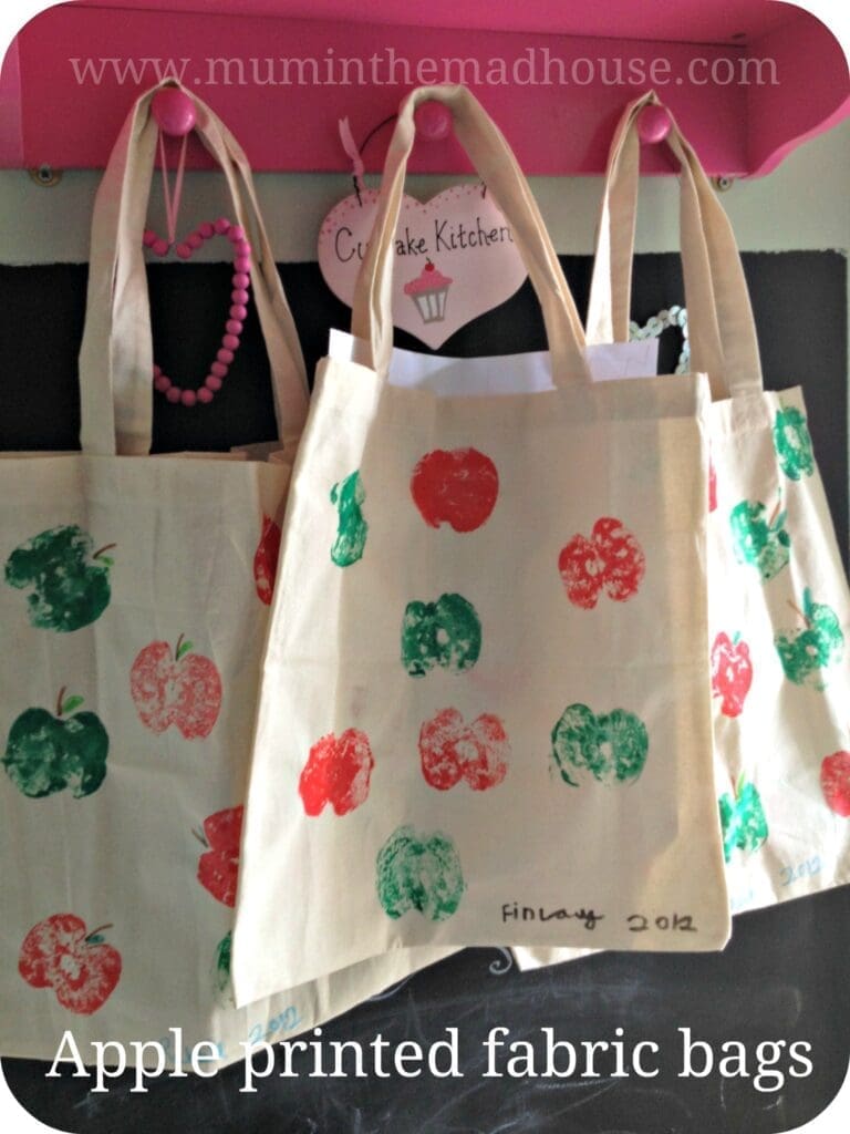 apple fabric bags