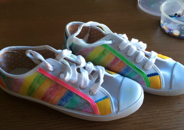 rainbow pastel shoes