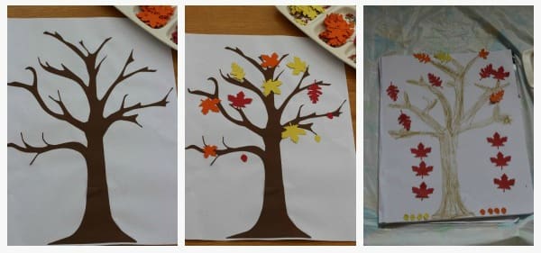 coloured leaf activity trees