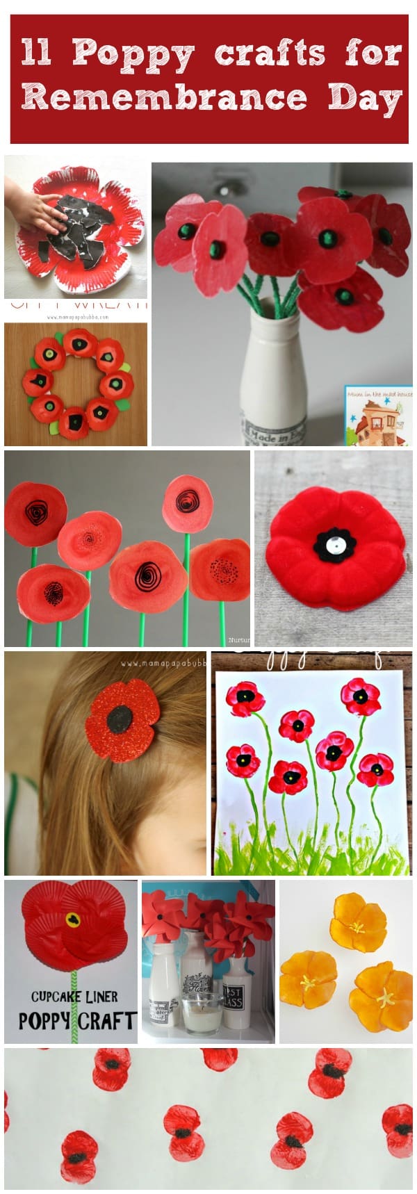 11 more Poppy crafts for Remembrance Day