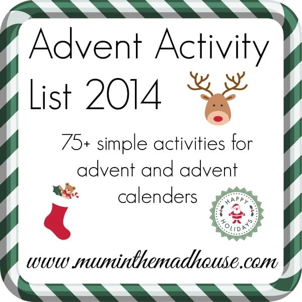 advent activity list 2014