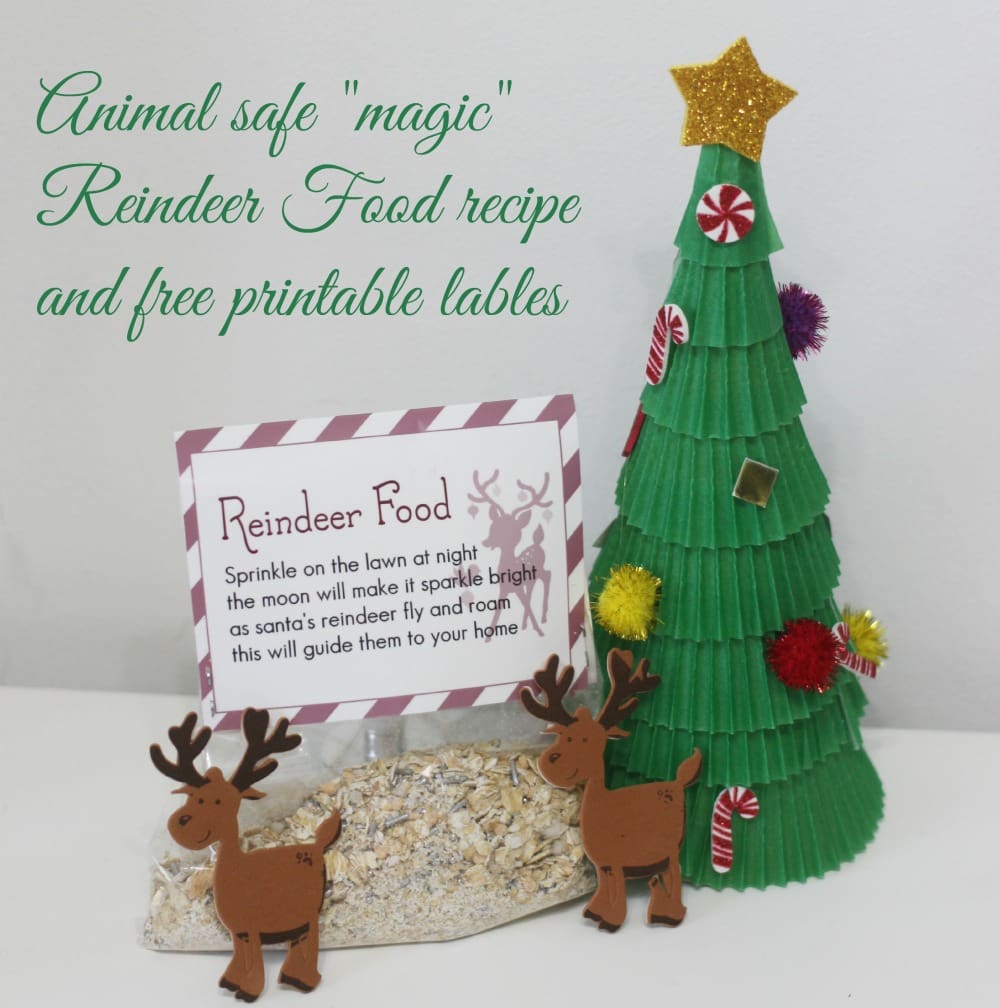 Animal-Safe Magic Reindeer Food with Free Printable Labels