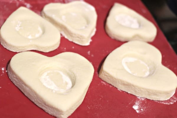 Salt dough hearts baking tray