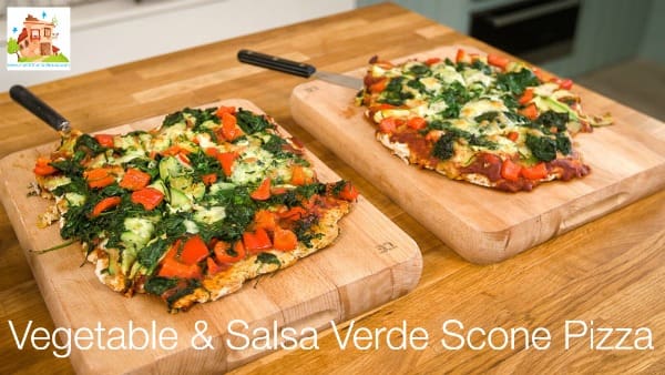 Vegetable & Salsa Verde Scone Pizza 2