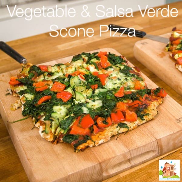 Vegetable & Salsa Verde Scone Pizza square