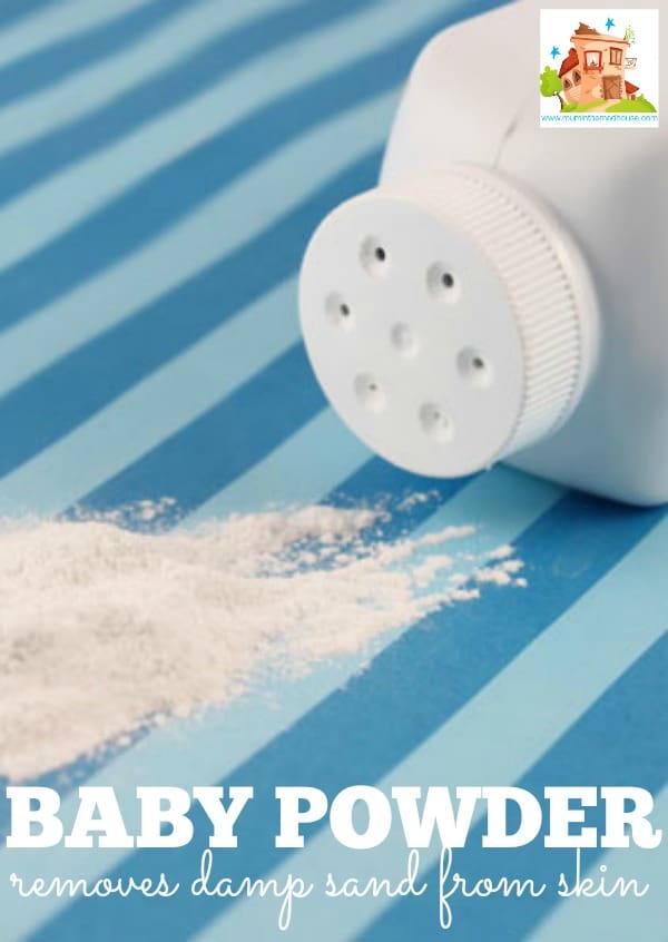 baby powder damp sand