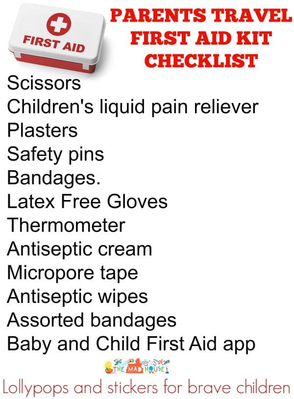 travel first aid kit checklist