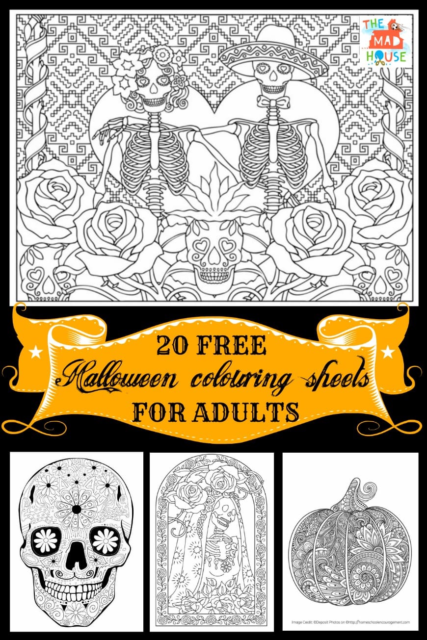 20 Halloween Coloring Pages for Adults. Celebrate Halloween and Day of the Dead with this fab selection of Halloween Colouring Pages