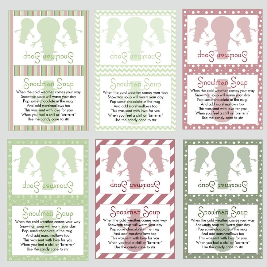 Snowman Soup and free printable labels 