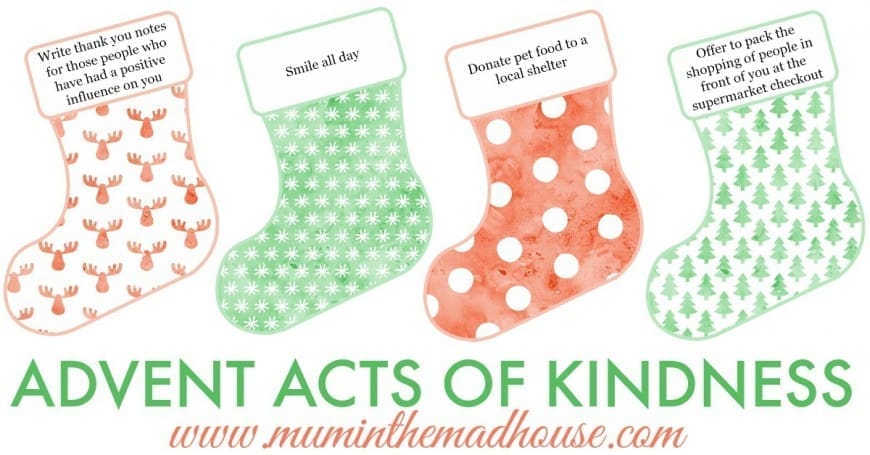 advent acts of kindness free printables
