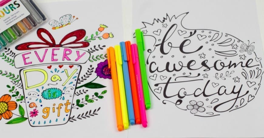 Inspirational Quotes Colouring Pages facebook