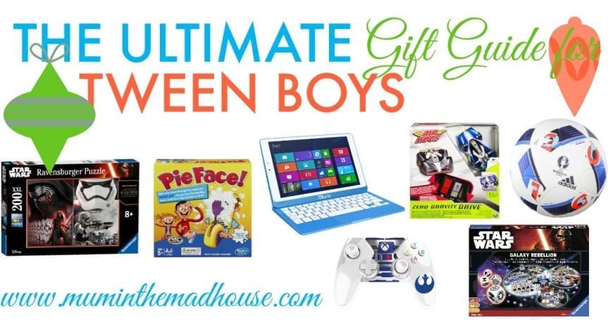 The ultimate gift guide for tween boys aged 9 - 12. It's hard to read the minds of pre teen boys but here are the coolest gifts this season.