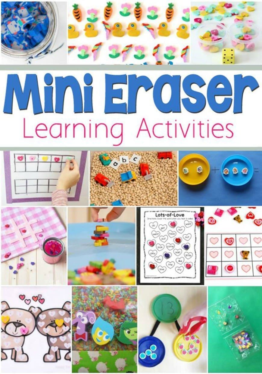Mini eraser learning activities