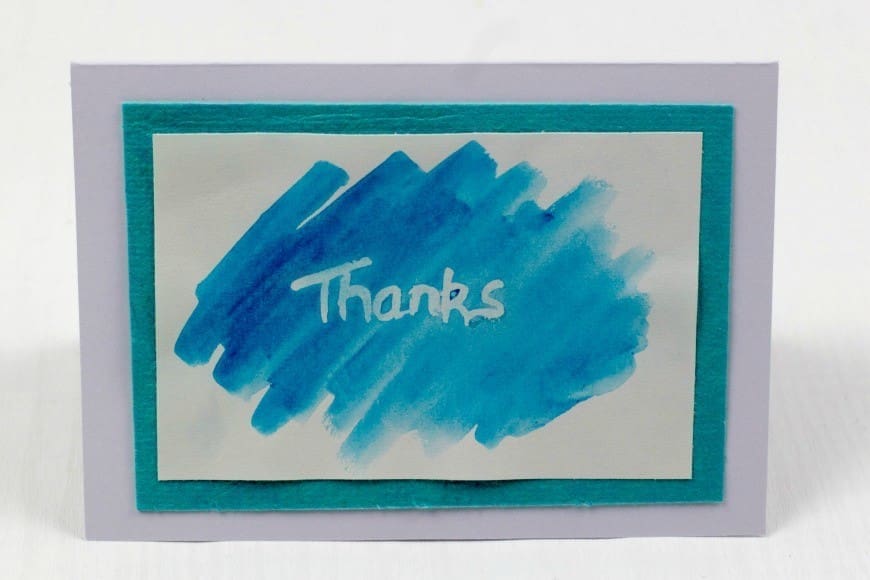 Simple Kid Made Thank You Card