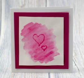 Watercolour Indent Valentines Cards