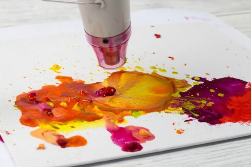 Melted Crayon Art - This is a fab process art activity for tweens and teens that produces stunning results. A great alternative kids craft for using crayons. This DIY craft has to be seen to be believed.