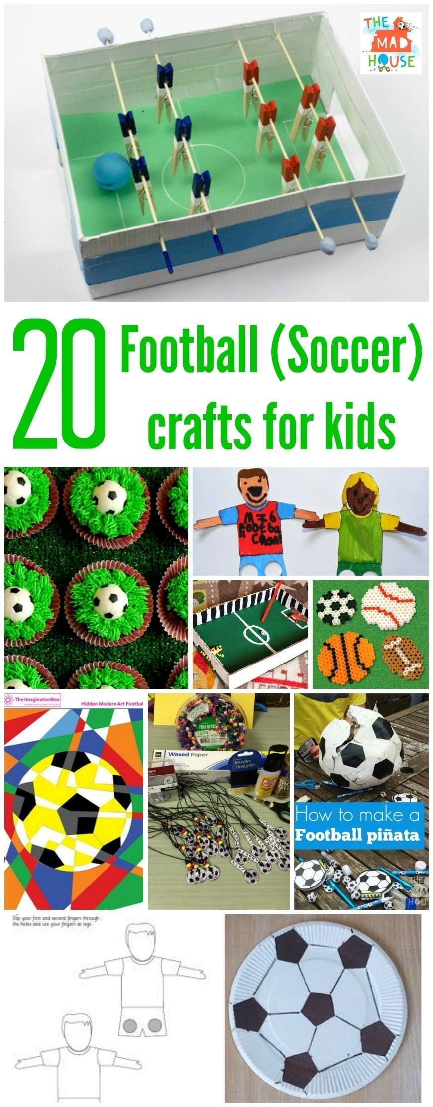 twentyFootball Crafts or Soccer crafts for kids