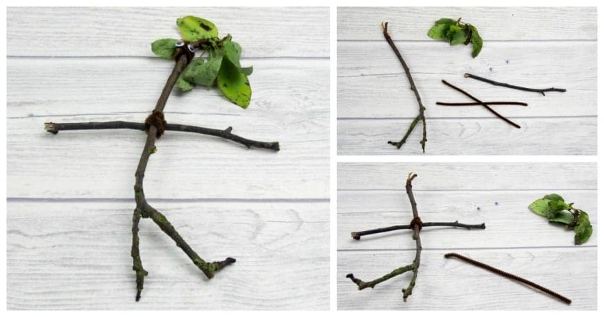 Make your own Stickman - Why not extend your walk by collecting sticks and other nature treasures and making a Stickman with your children. A great DIY nature kids craft. 