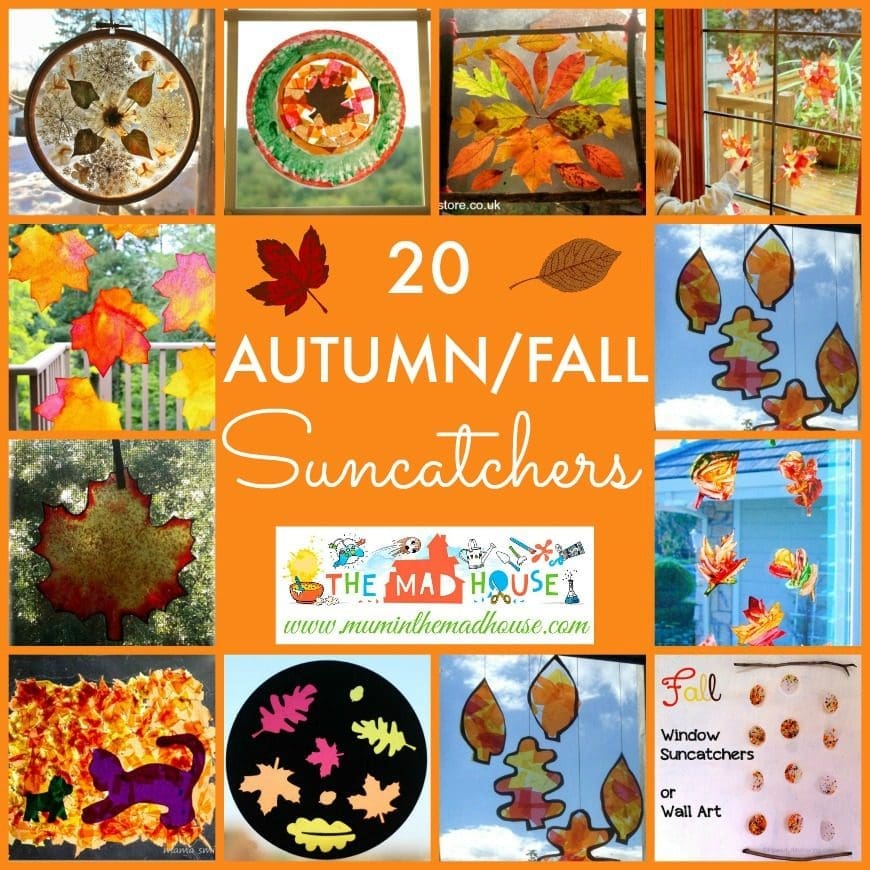 20 Kid made Autumn Suncatchers