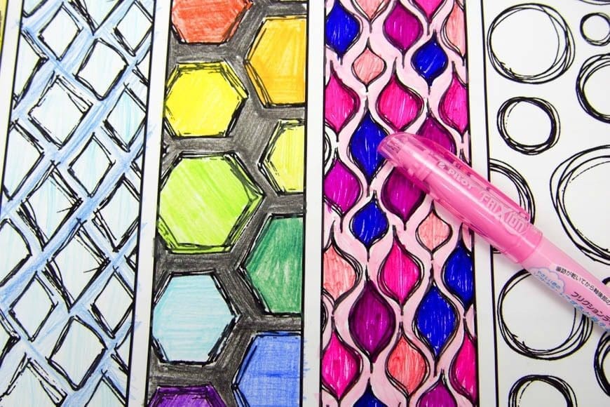 DIY Colouring Page Bookmarks