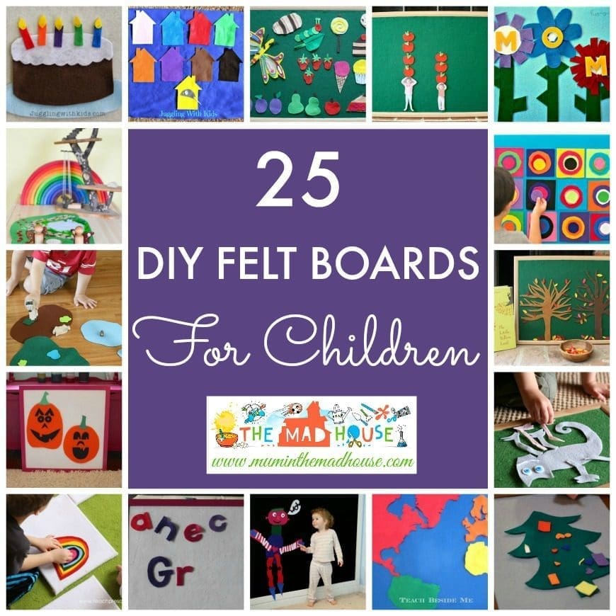 25 DIY Felt Board Ideas for children. Felt boards are such a great activity for kids and you will find a super selection of make your own here.