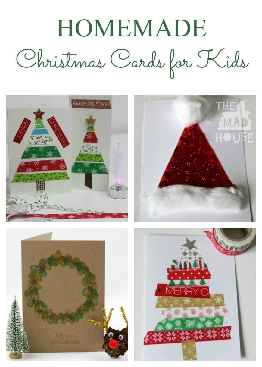 Homemade Christmas Cards for Kids - In a world where fewer people send cards, the act of sending a homemade Christmas card can mean so much.  Even more so when it is made by children. 