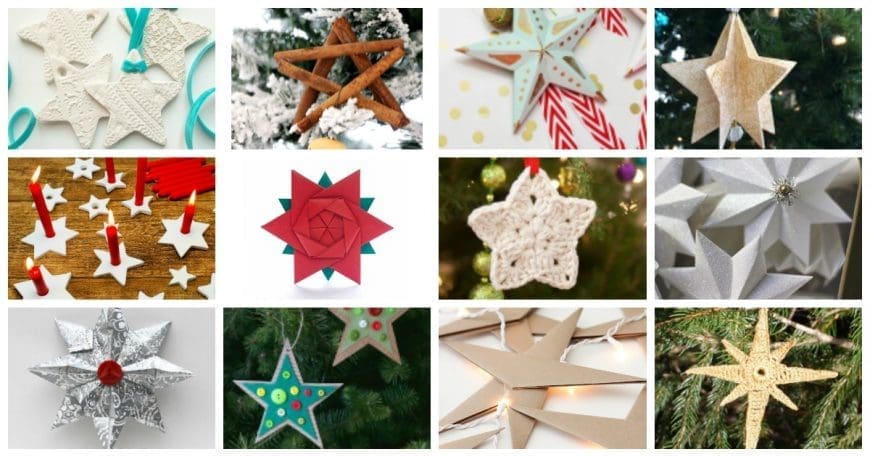 20 Simple & Affordable DIY Star Christmas Ornaments are easy to make, so children can help out and you can get the whole family involved. Fantastic festive crafts for all.