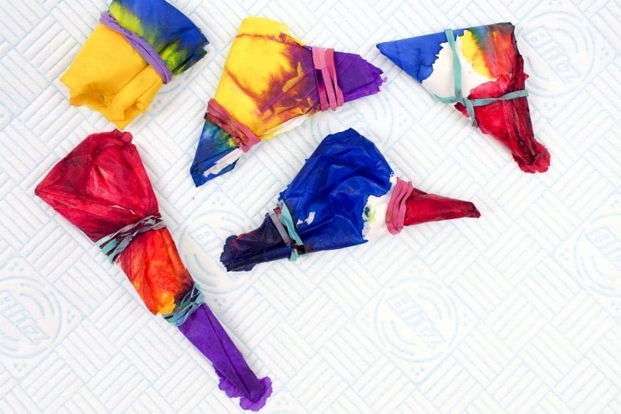 DIY Tie Dye Gift Wrap