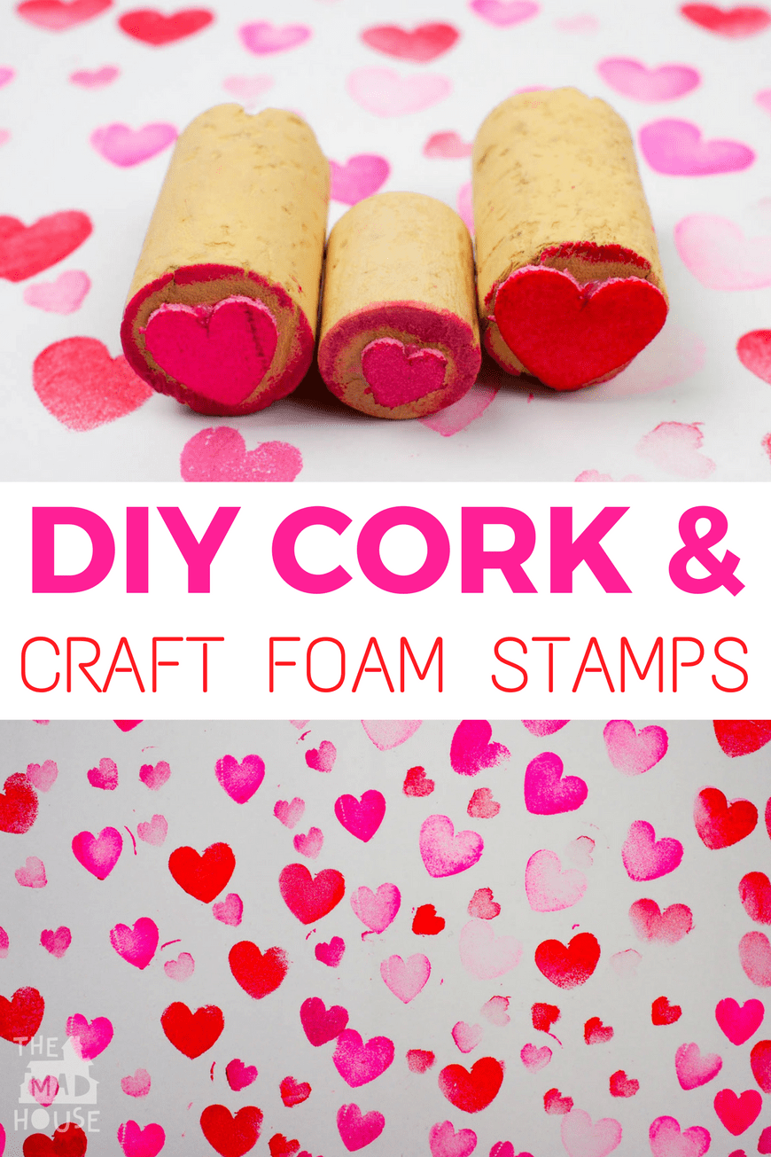 What a fab way of recycling corks these DIY craft foam stamps are. They are super simple to make and a great way to get older kids crafting. 