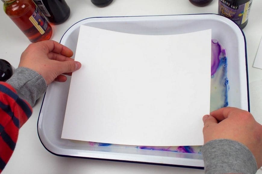 How to Make Rainbow Milk Marbled Paper Art