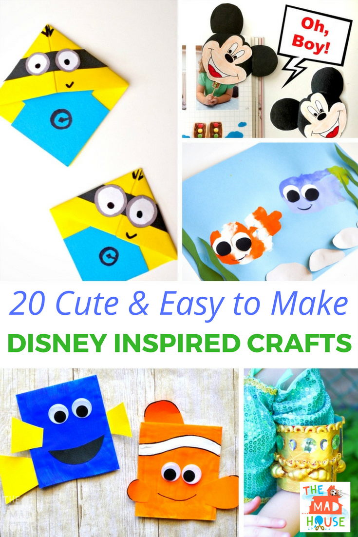 Grab your scissors, grab your glue! We have 20 fabulous and simple Disney inspired crafts for you and the kids to make including Nemo, Frozen and Cars 