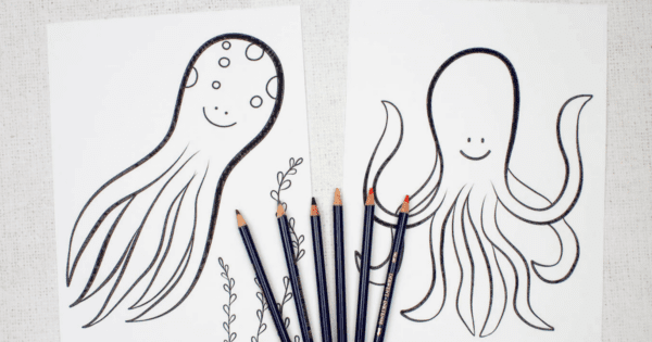 Octopus Colouring Pages for Kids