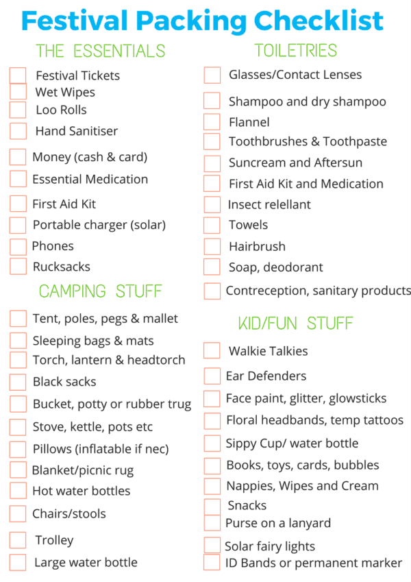 Ultimate Family Packing List for Festivals | Be Prepared for Fun