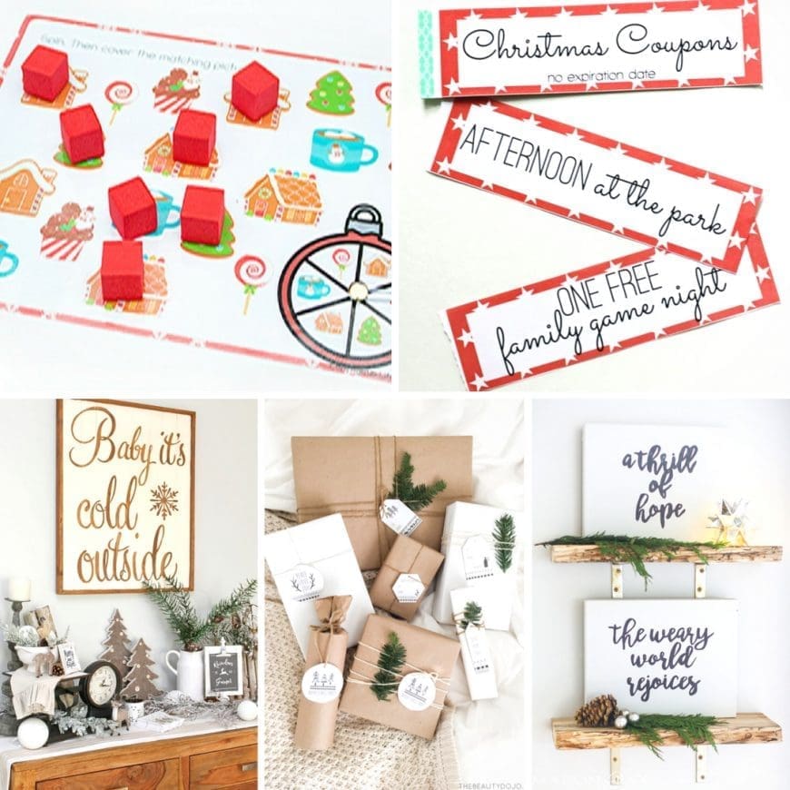 Celebrate the festive season with these wonderfully creative and Free printables for Christmas. Lots of great ideas for kids and grown ups including games, coupons, prints and cards. 