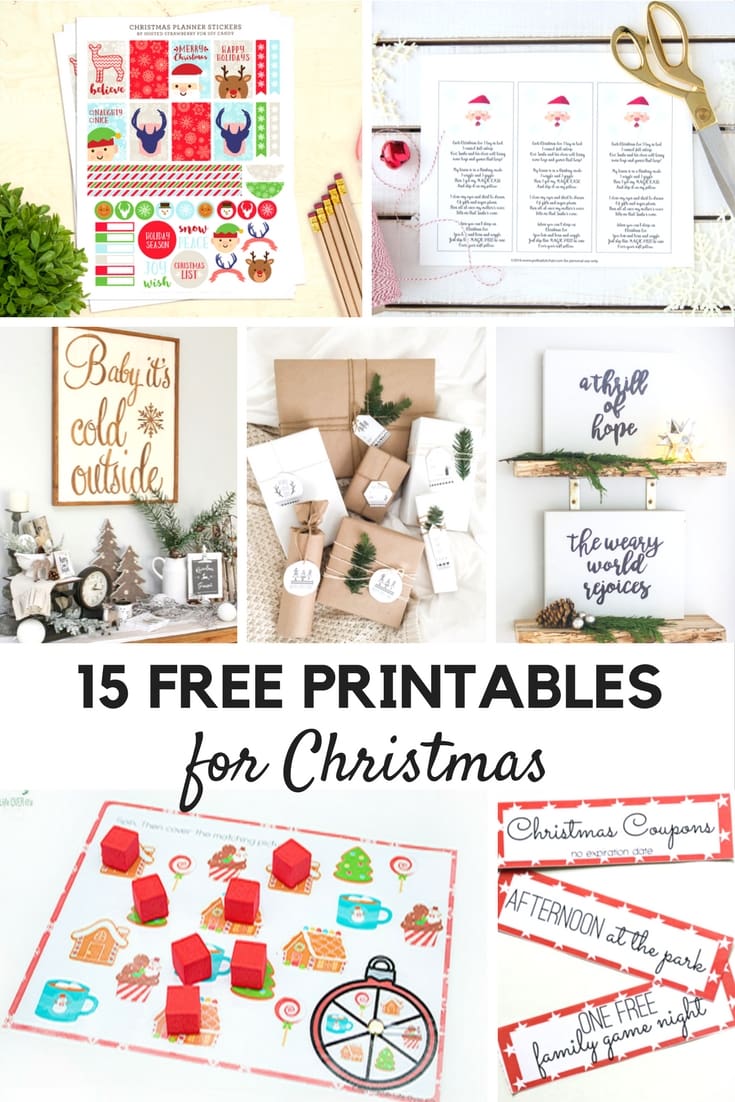 Celebrate the festive season with these wonderfully creative and Free printables for Christmas. Lots of great ideas for kids and grown ups including games, coupons, prints and cards. 