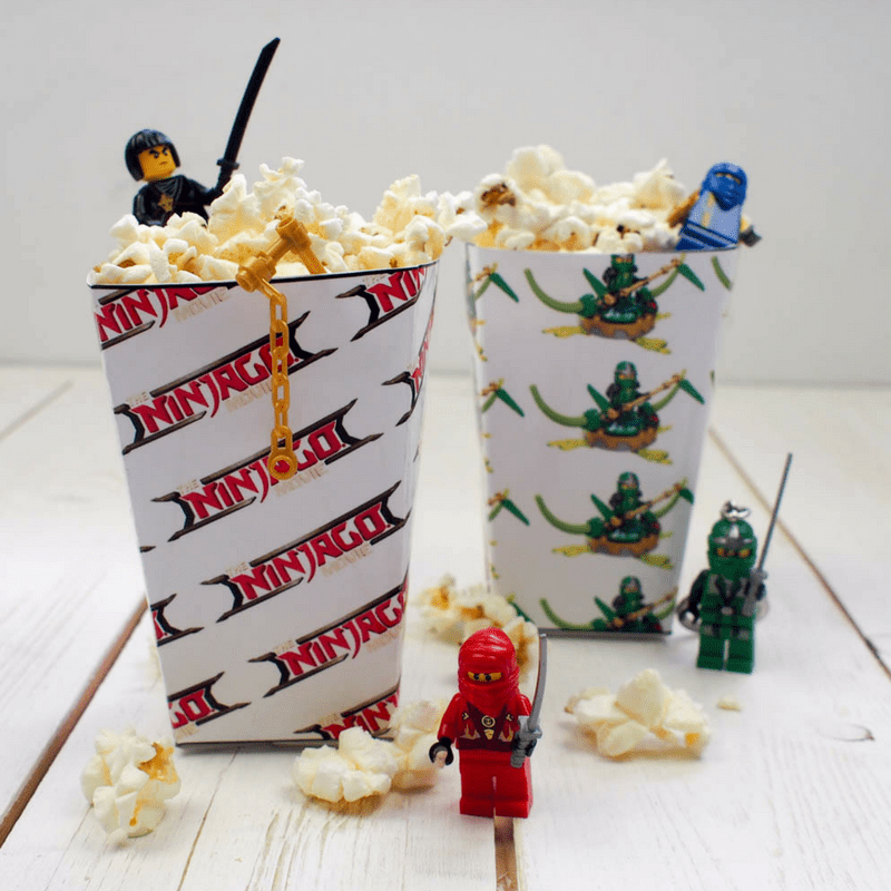 LEGO Ninjago Printable Popcorn Boxes square