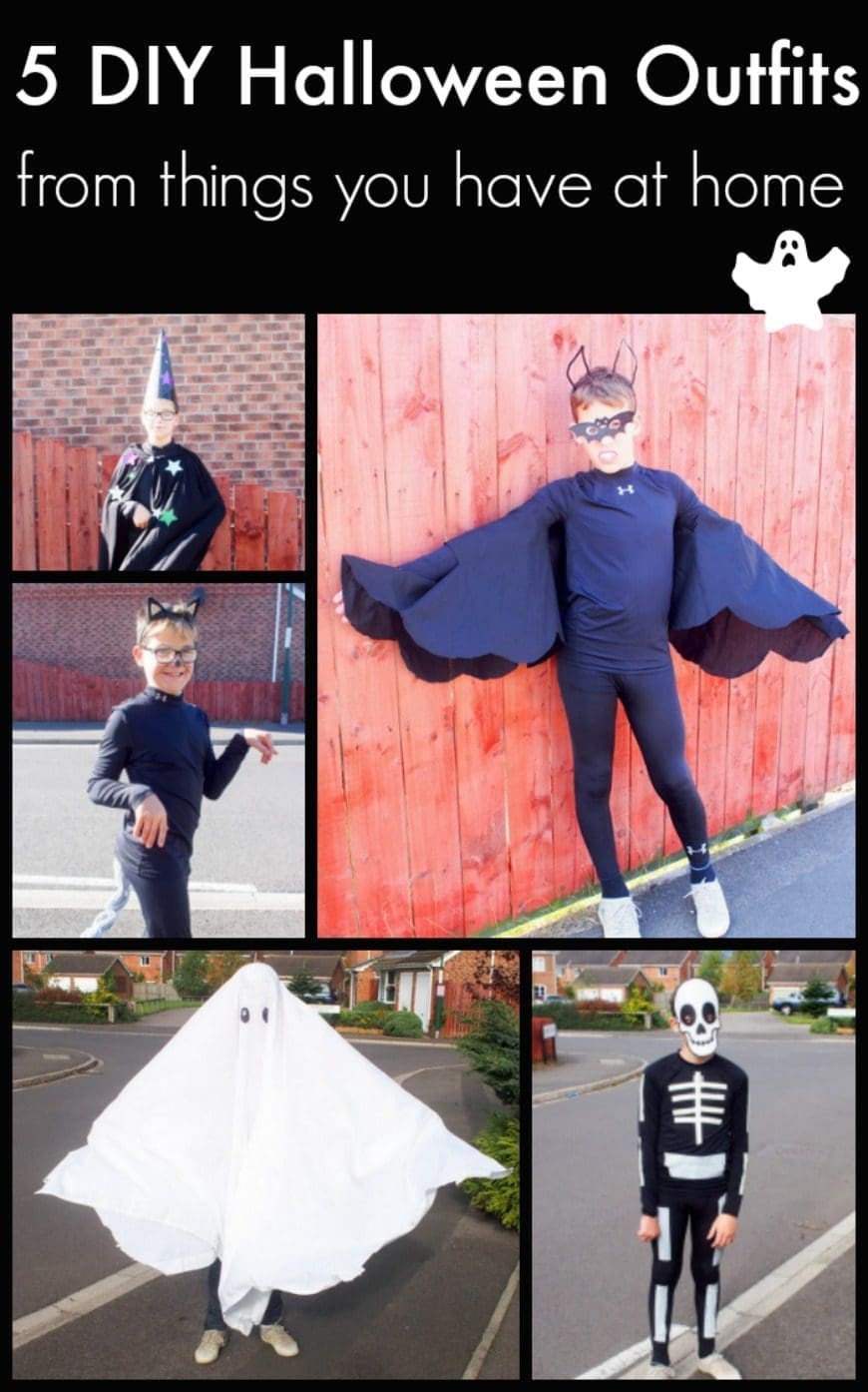 5 DIY Halloween Outfits from things you have at home Vampire Bat Costume