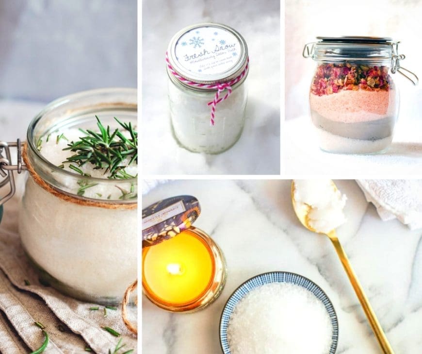 20 relaxing DIY bath soaks that are the perfect addition to bathtime. Even better you know exactly what is in them and they are inexpensive and make the perfect homemade gifts.