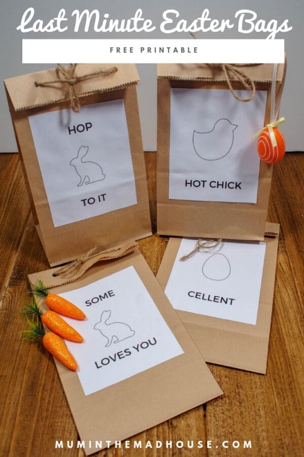 Last Minute Simple Easter Bags – Free Printable Templates