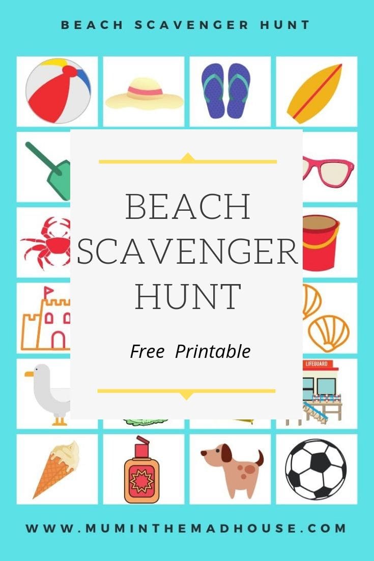 This free printable beach scavenger hunt or beach eye spy is perfect to give to the kids so you can have a five minute (or more hopefully) sit dow