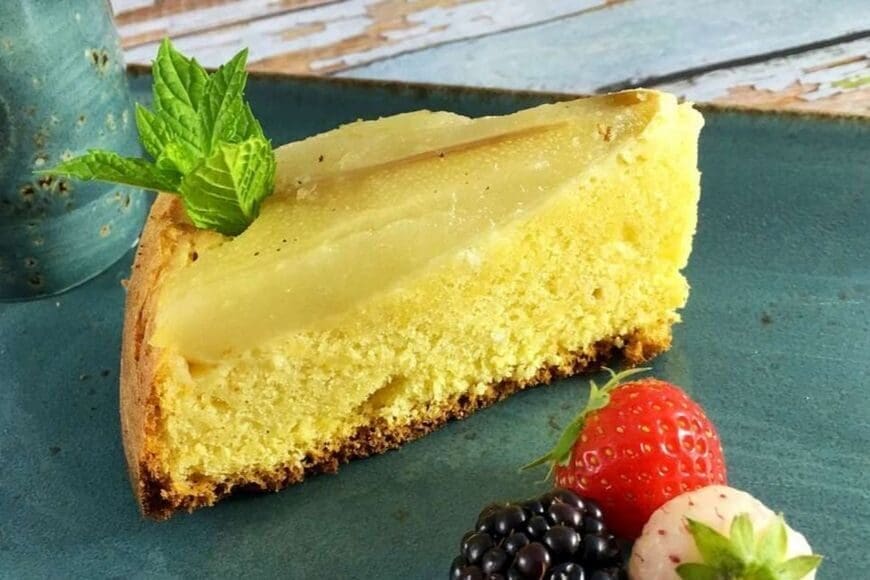 Reduced Calorie Pear and Almond Sponge