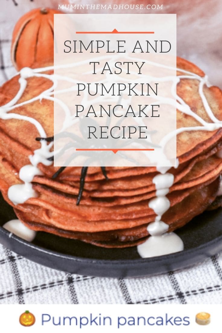 This Simple and Tasty Pumpkin Pancake Recipe is a perfect Halloween low sugar treat a clever way to get some veg into your kids without compromising on taste.