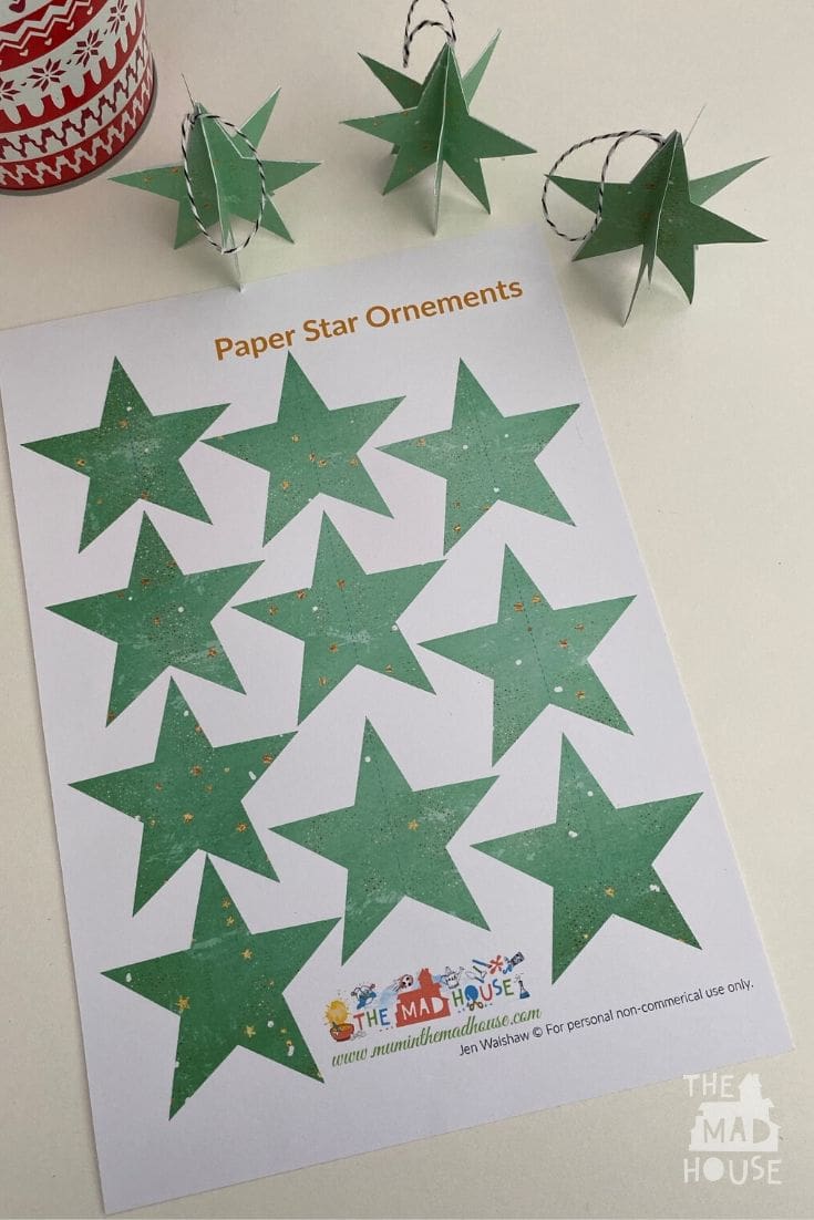 free printable christmas star ornaments – download templates