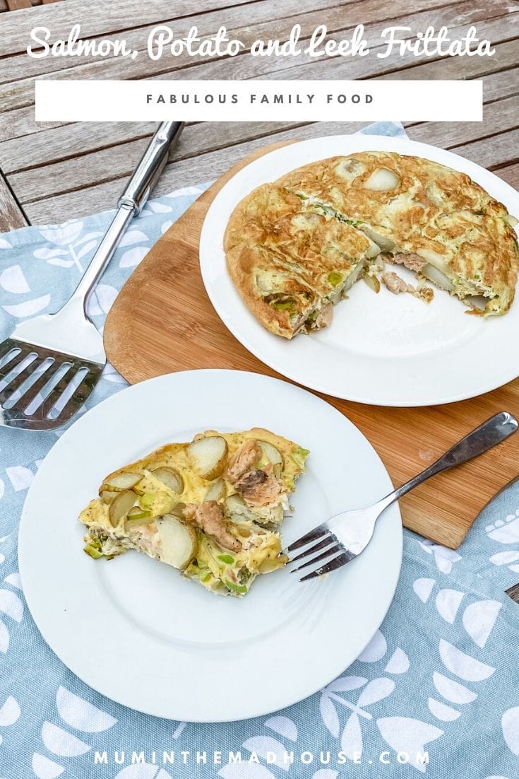 We love Frittata or crustless quiche as some people call them.  This Wild Alaska Salmon, Potato and Leek Frittata is great as a breakfast or main meal and also good for a picnic or packed lunches cold. 