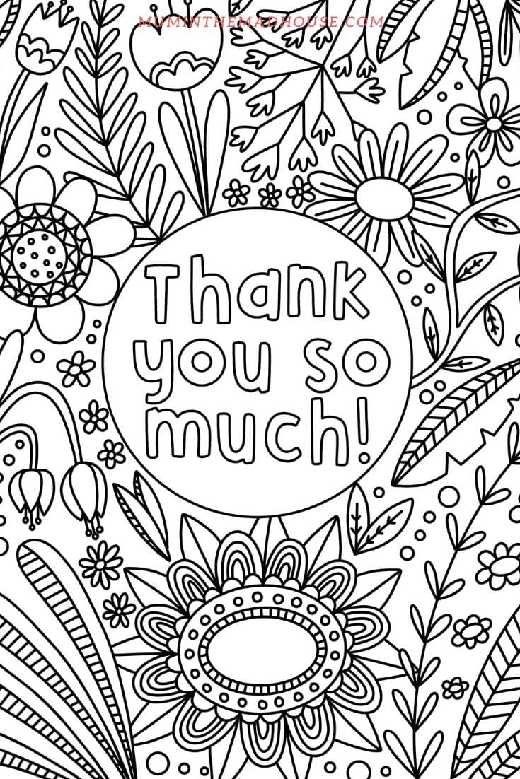 free thank you coloring pages – printable and fun
