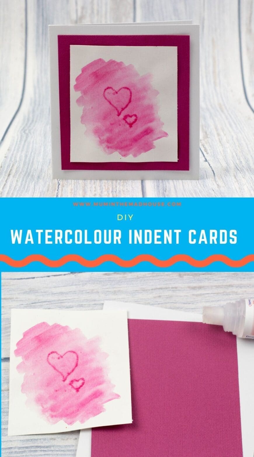 Making watercolor brush indent cards is so fun to do. 