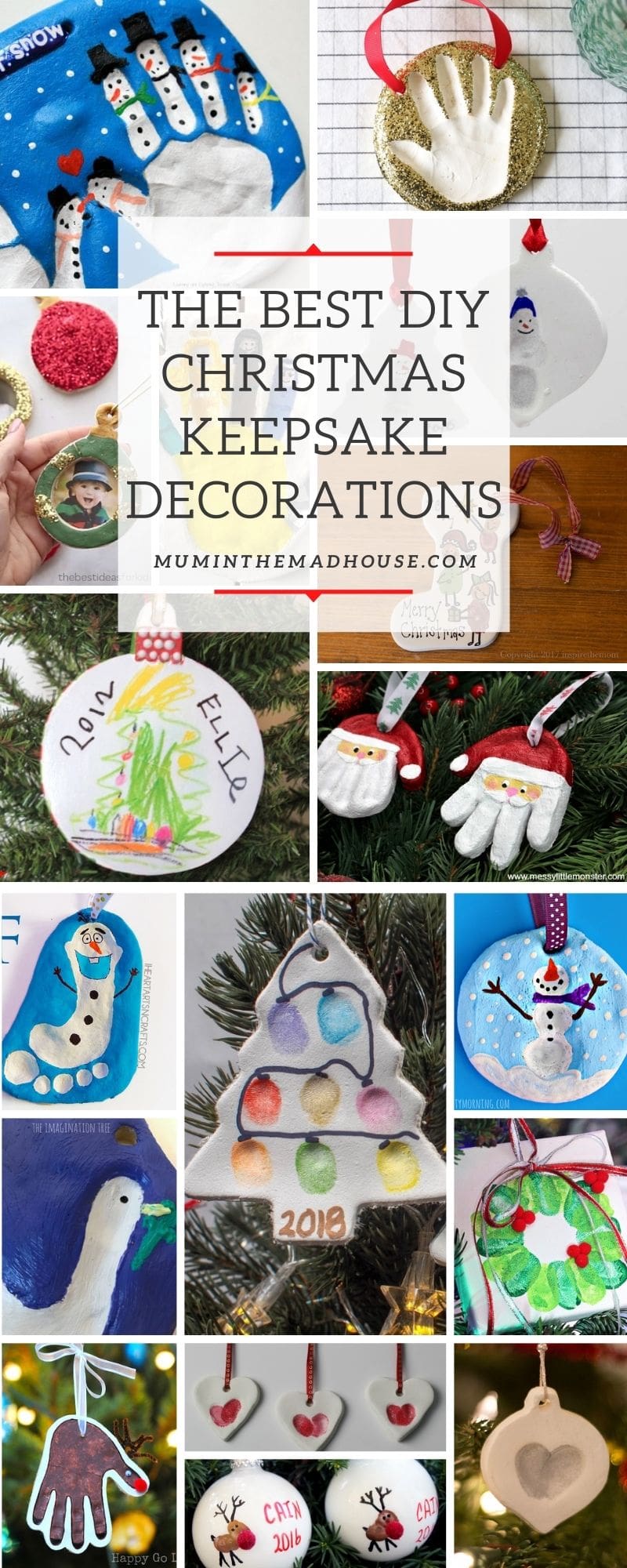 The Best DIY Christmas Keepsake Decorations that your family will cherish for years to come. These craft ornaments are beautiful and meaningful.