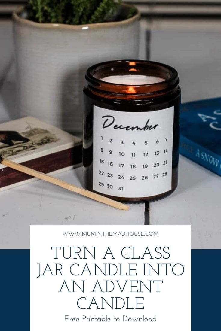 Turn any glass candle into an Advent candle this December with our fab free printable. Transform your favourite scanted candle this Advent.