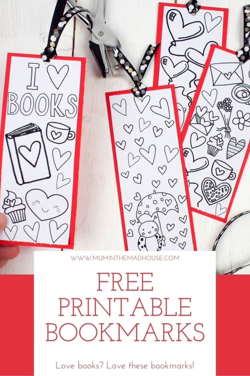 Download your own Love Books free colouring bookmarks. These are perfect for any book lovers or fans of colouring and a great valentines card alternative.