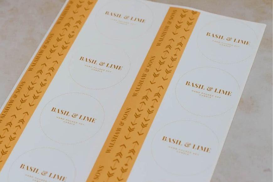 Labels for candle making